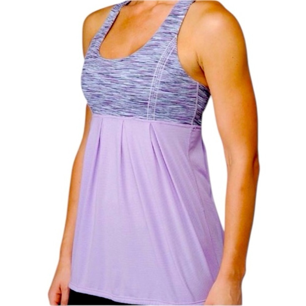 😍2/$20 Lululemon 8 Power Dance Tank Heathered UltraViolet Pink Purple